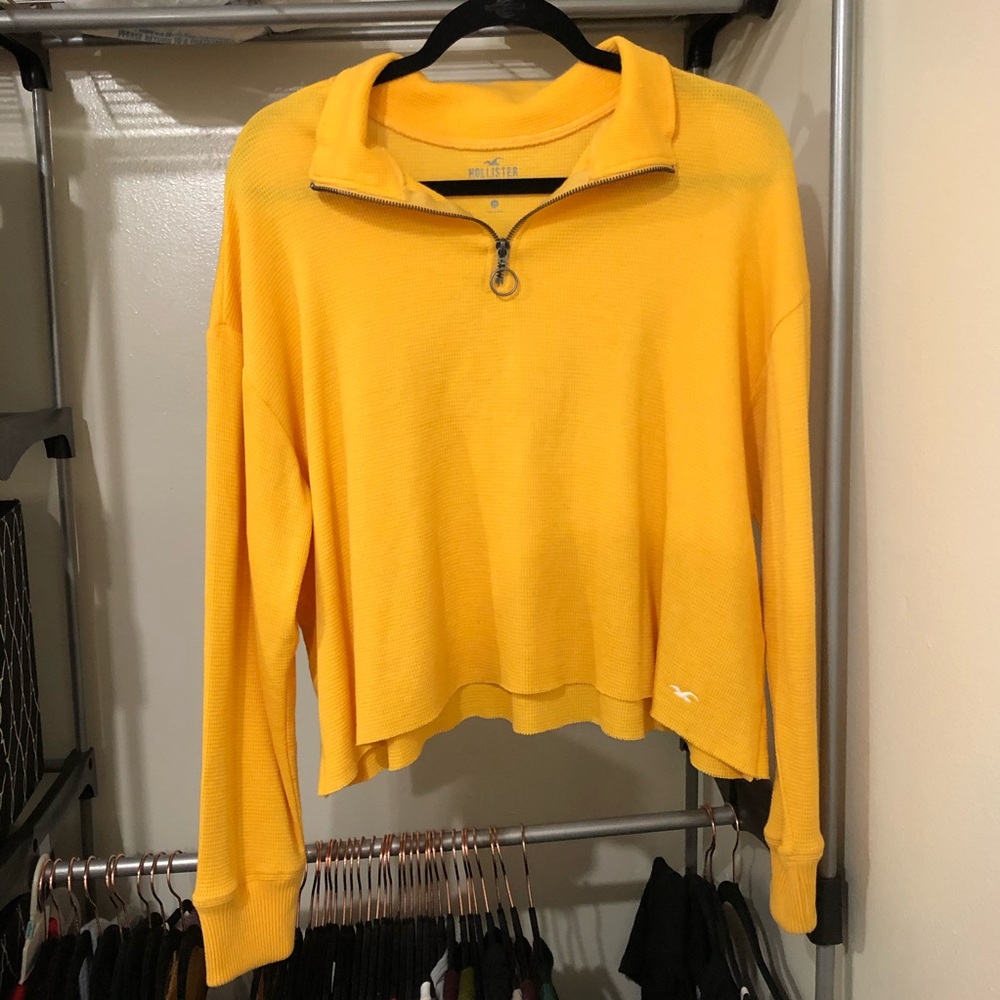 Hollister Quarter Zip Boyfriend Tee